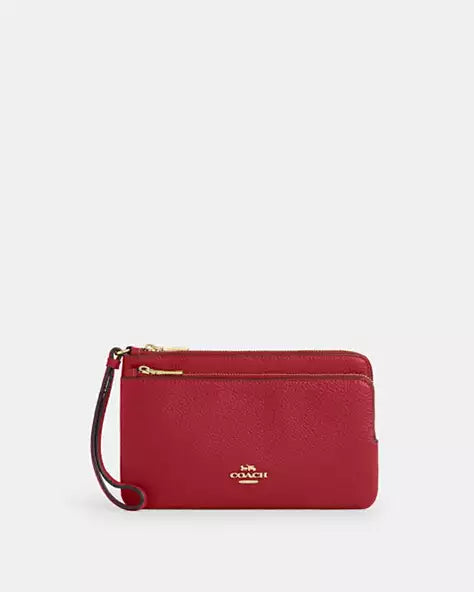 Coach double zip wallet