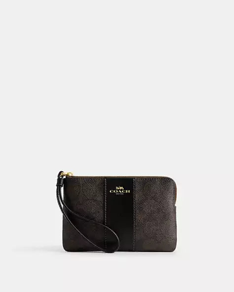 Coach corner zip wristlet