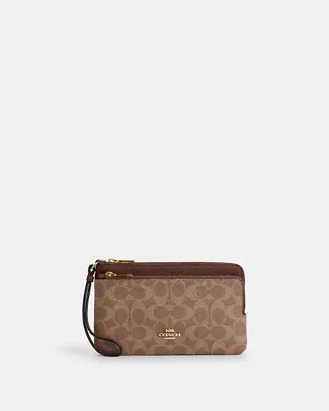Coach double zip wallet