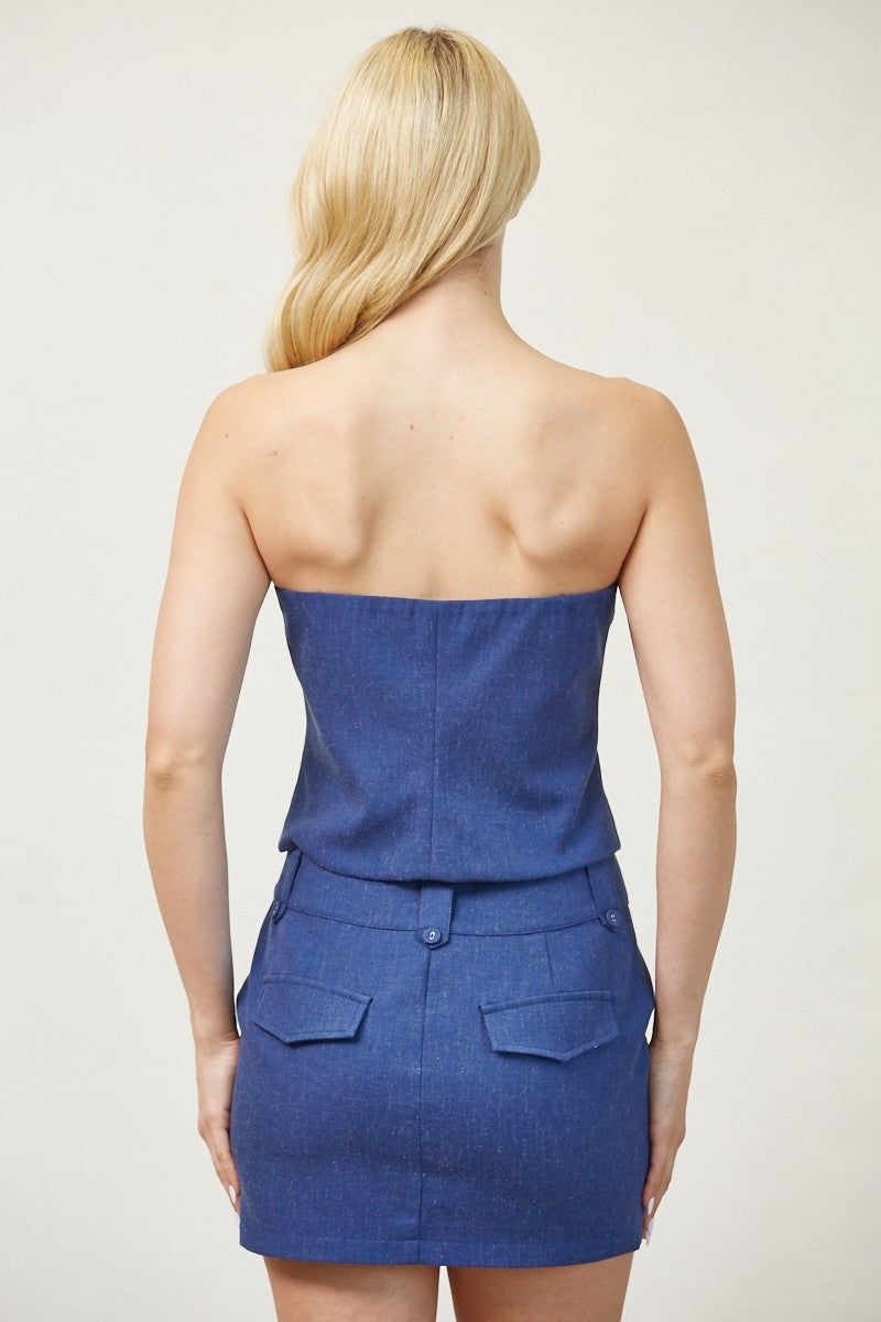 Denim Skirt Set