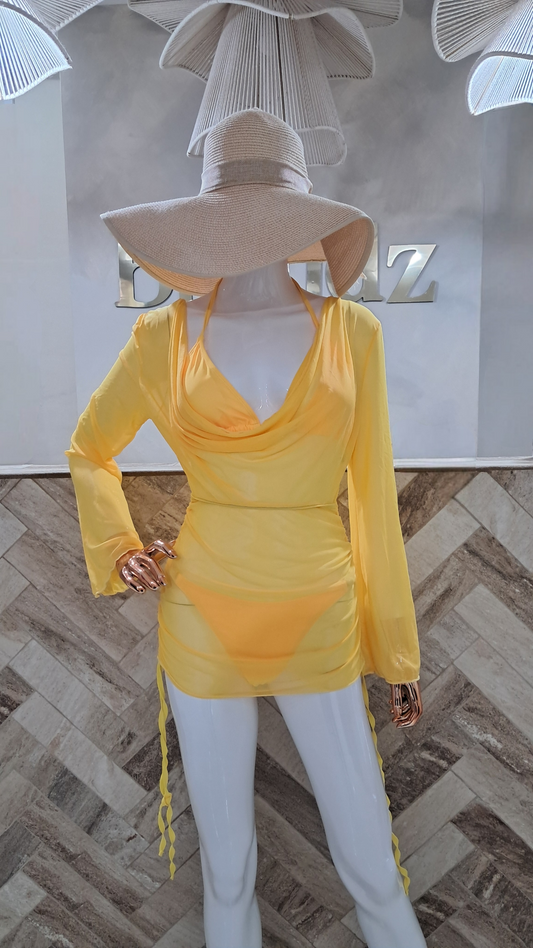 Traje amarillo 3pzas
