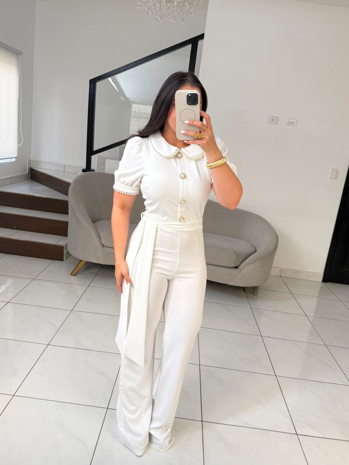 Pearl White Jumpsuit