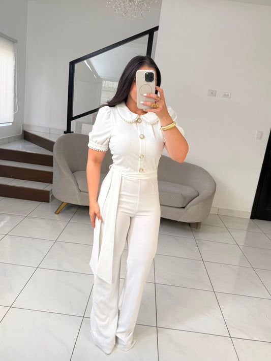 Pearl White Jumpsuit