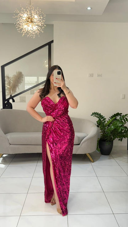 Cluster sequin dress
