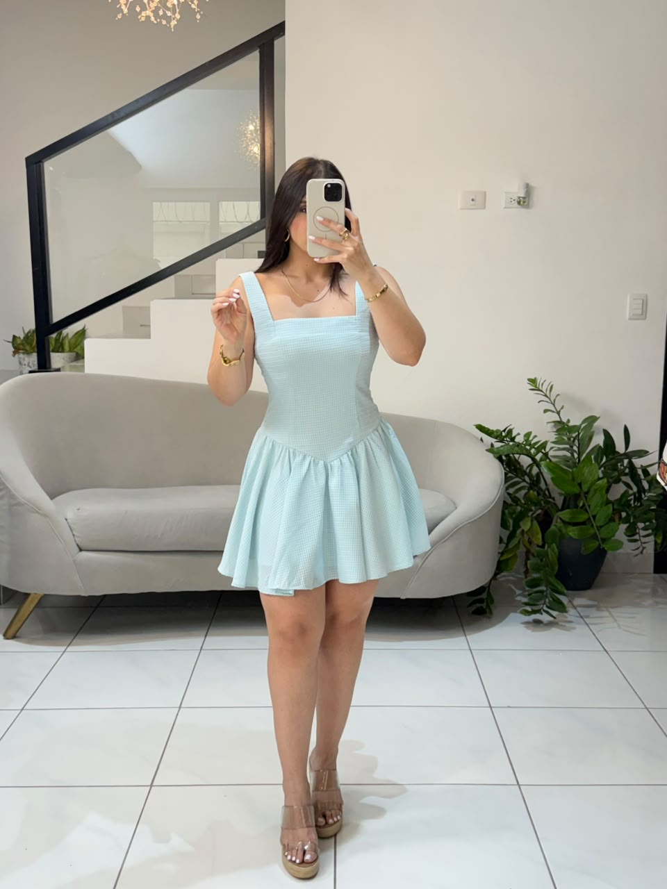 Weaving Blue Dress