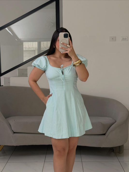 Mint Linen Dress