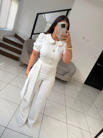 Pearl White Jumpsuit