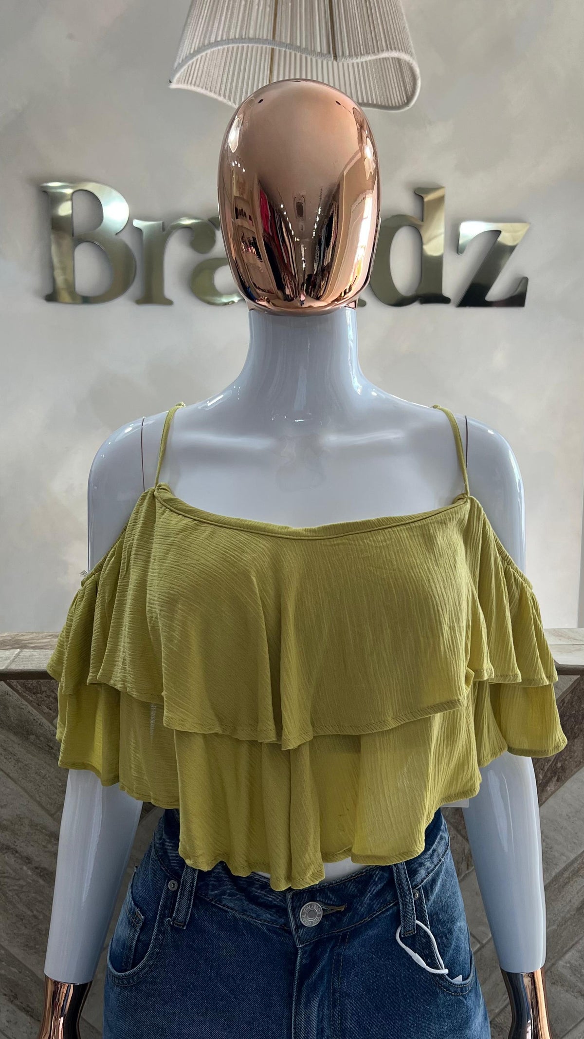 Top corto ruffle
