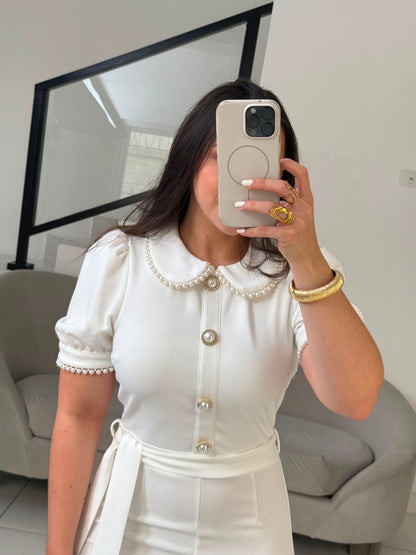 Pearl White Jumpsuit