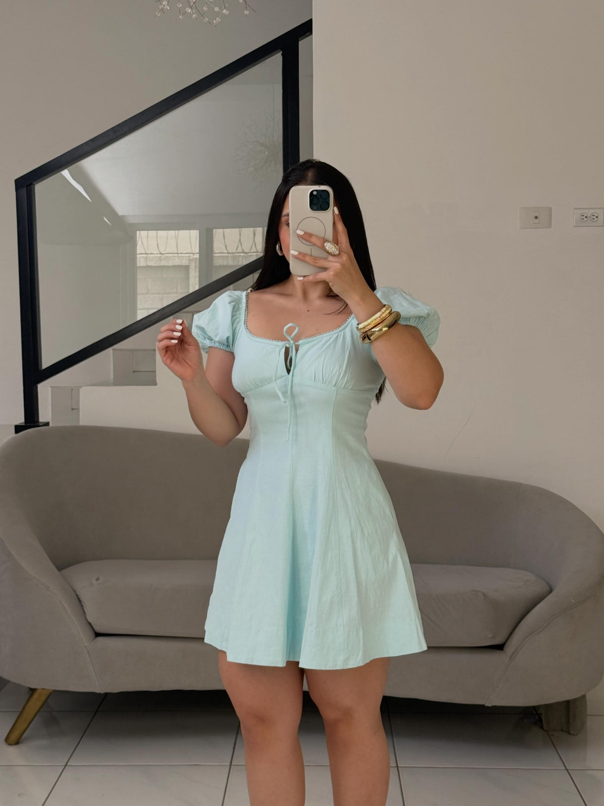 Mint Linen Dress